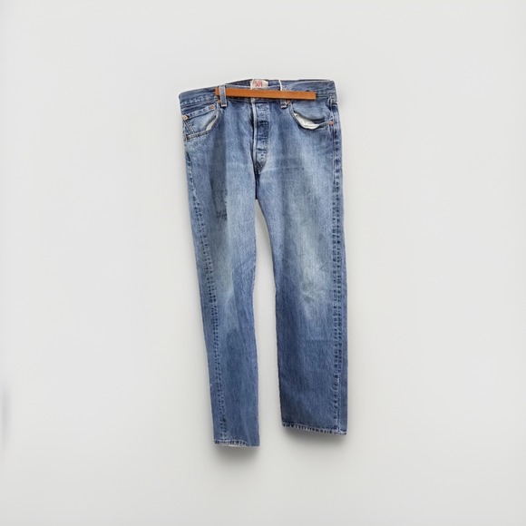 Levi's Other - Vtg Levi Strauss 501 Men's Jeans Straight Leg Button Fly Denim Retro 34W x 36L